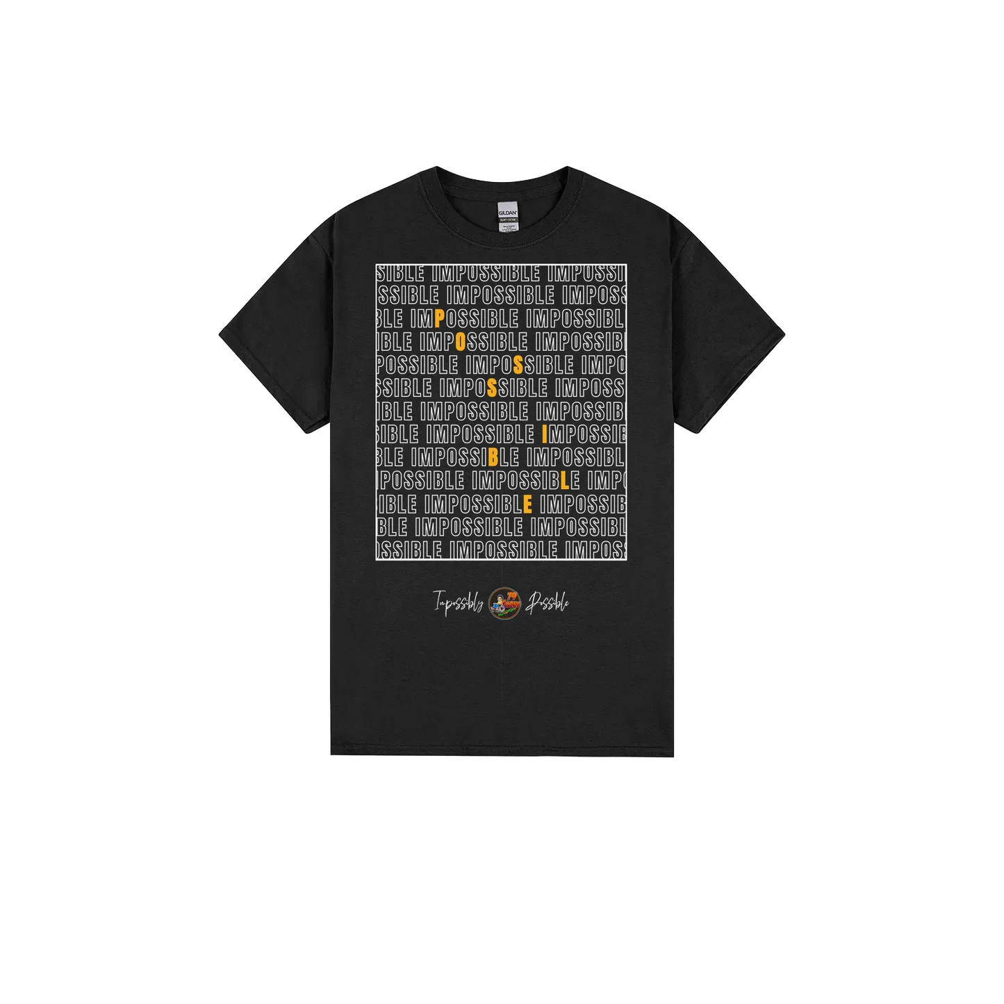 Black front flat lay